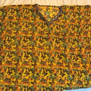 Yellow Butterfly Sequin Top